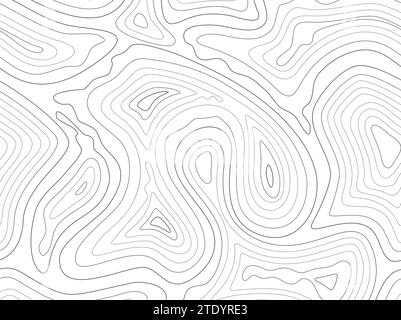 Motif sans couture des lignes de contour topographiques Illustration de Vecteur