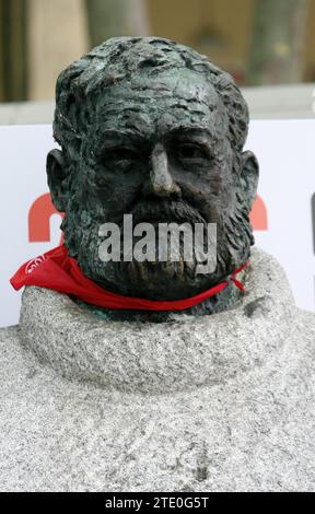 Madrid, 8-7-09.-fêtes de San Fermin 2009;50 ans d'Ernest Hemingway.-photo Ernesto Acute.archdc. Crédit : Album / Archivo ABC / Ernesto Agudo Banque D'Images