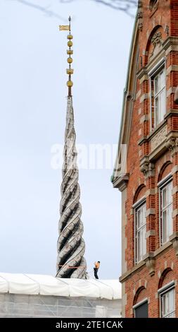 Copenhague, Danemark - Old stock Exchange / Bourse spiral spire Banque D'Images