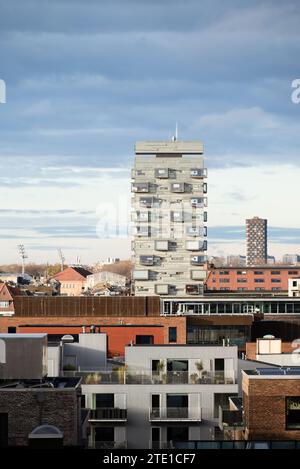 Copenhague, Danemark - Charlotte Tower immeuble par Lundgaard & Tranberg Arkitekter Banque D'Images