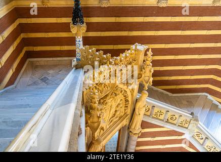 Barcelone, Espagne - 7 octobre 2023 : Hospital de la Santa Creu i Sant Pau , le plus grand complexe Art Nouveau au monde. Banque D'Images