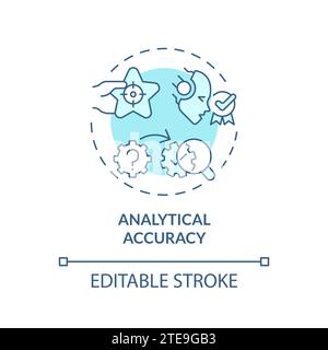 Concept d'icône de précision analytique bleu simple ligne fine Illustration de Vecteur