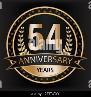 timbre distinctif du 54 e anniversaire Illustration de Vecteur