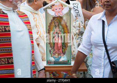 09-09-2023- Italie, Lombardie, Crema, Communauté bolivienne célébrez pendant la Vierge de Guadalupe Banque D'Images