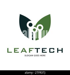 Leaf Technology circuit Icon Vector logo modèle Illustration Design Illustration de Vecteur