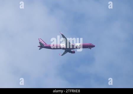 Chiangmai, Thaïlande - octobre 11 2023 : HS-VKL A321-200 de la compagnie Thai Vietjet. Décollez de l'aéroport international de Chiang Mai à l'aéroport de Bangkok. Banque D'Images