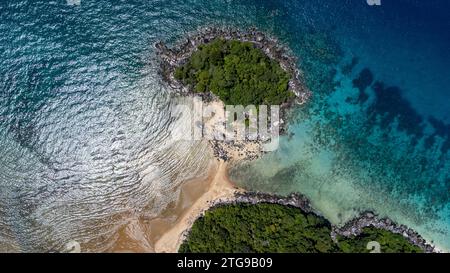 Vue aérienne de l'île près de l'île Tioman en Malaisie Banque D'Images