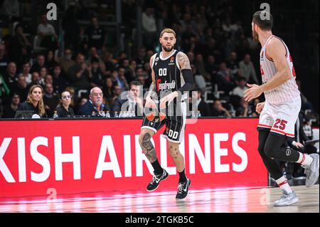 19 décembre 2023, Bologne, Lombardie, Italie : 00 ISAIA CORDINIER de Virtus Segafredo Bologne lors de l'Euroleague, ronde 15, match entre Virtus Segafredo Bologne et Olympiacos Pirée à Virtus Segafredo Arena le 19 décembre 2023, à Bologne, Italie. (Image de crédit : © Stefanos Kyriazis/ZUMA Press Wire) USAGE ÉDITORIAL SEULEMENT! Non destiné à UN USAGE commercial ! Banque D'Images