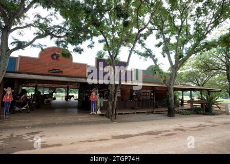 Chok Chai Farm, Khao Yai, Thaïlande - 2 juin 2019 : magnifique paysage et boutiques à Chokchai Farm, Khao Yai, Thaïlande. - La ferme Chokchai est le Banque D'Images