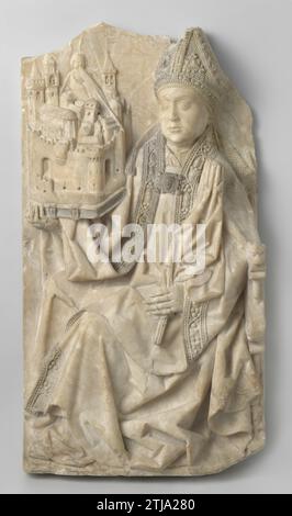 Saint Augustin, anonyme, vers 1500 il est utilisé à gauche sur un fauteuil dont la main courante se termine par une tête de lion avec un écriteau dans la bouche. Sur le bras droit, il tient un livre avec au-dessus de la ville d'Hippo Regius, dans la partie gauche encore de l'escroc, qui est partiellement caché sous le Sudarium. Il porte une mitre, dont les fanons dépendent des épaules, un chapeau de chœur, qui est fermé avec un pectoral devant la poitrine, albe, amict et gants, sur lesquels les anneaux sont glissés. Miter et aurifrisiae montrent des gemmes (imitation). La ville fortifiée, qui donne accès à deux portes, consiste en grande partie Banque D'Images