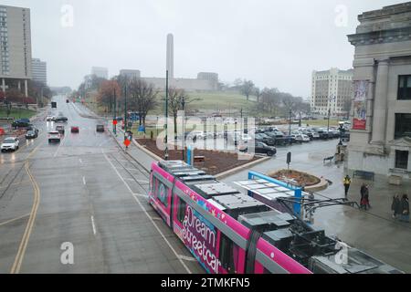 Kansas City, Missouri - 16 décembre 2023 : Union Station KC par une froide journée d'hiver Banque D'Images