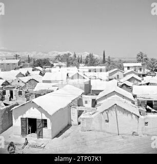 Maisons à Jéricho dans la plaine de la mer Morte ca. 1950-1955 Banque D'Images