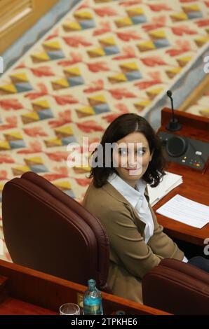 Madrid, 03/10/2019. Session plénière de l'assemblée de Madrid. Photo : Jaime García. Archdc. Crédit : Album / Archivo ABC / Jaime García Banque D'Images