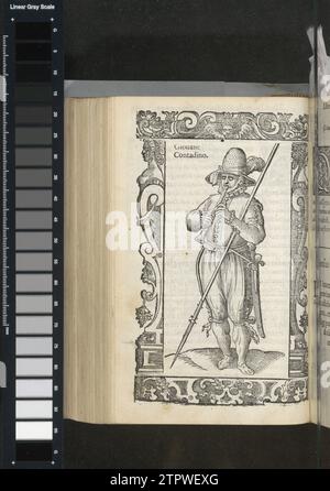 Jeune agriculteur, Christoph Krieger, d'après Cesare Vecellio, papier 1598 Banque D'Images