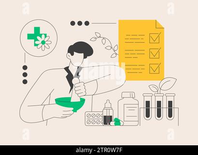 Illustration du vecteur de concept abstrait de l'homéopathie. Illustration de Vecteur
