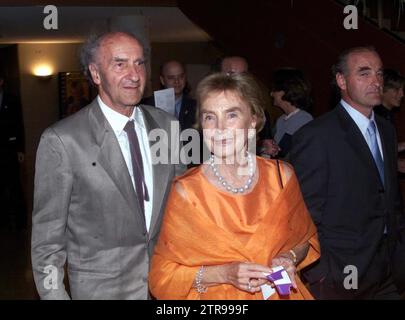 09/14/2000. saint-sébastien hommage à Chillida dans la photo kurssale josegarcia hommage à Chillida à l'occasion de l'inauguration du Musée Chillida-Leku. Crédit : Album / Archivo ABC / Jaime García Banque D'Images