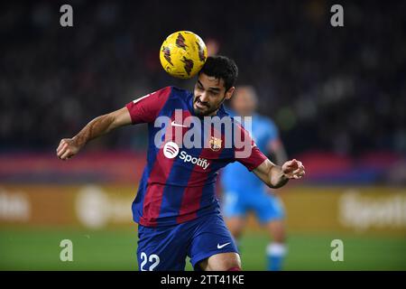 Barcelone, ESP. 20 décembre 2023. FC BARCELONE vs UD ALMERIA 20 décembre 2023 Ilkay Gündogan (22) du FC Barcelone lors du match entre le FC Barcelone et UD Almeria correspondant à la dix-huit journée de la Liga EA Sports à l'Olimpic Stadium Lluis Companys de Montjuïc à Barcelone, Espagne. Crédit : Rosdemora/Alamy Live News Banque D'Images