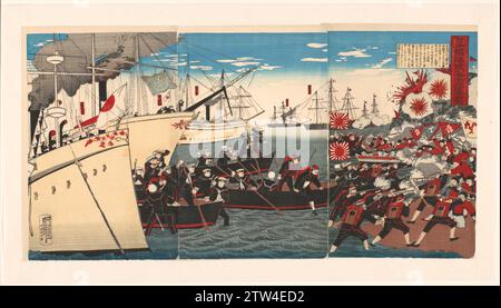 Propp de guerre japonaise ,, 1894 gravure sur bois couleur Japon gravure sur bois couleur Japon Banque D'Images