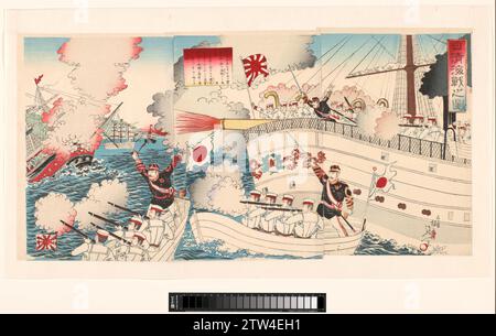Japanese war pro, c. 1894 - c. 1905 Japan couleur woodcut Japan couleur woodcut Banque D'Images