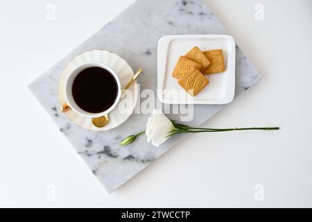 Café et biscuits Banque D'Images