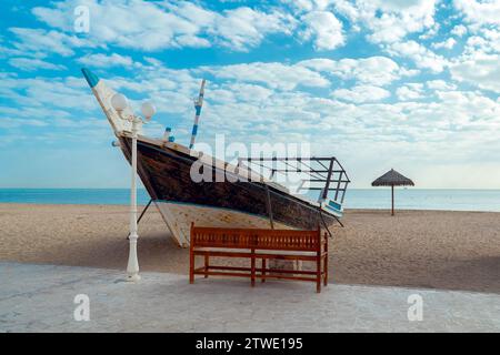 Belles plages au Qatar. Al wakrah plage Doha Qatar Banque D'Images