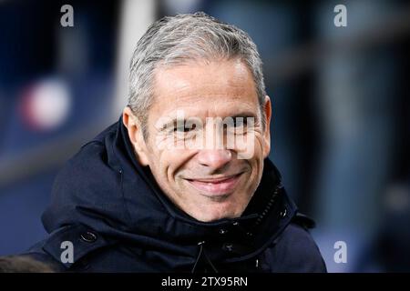 Paris, France. 21 décembre 2023. L'acteur français Medi Sadoun lors du match de football de Ligue 1 entre le Paris Saint-Germain PSG et le FC Metz au Parc des Princes à Paris, France, le 20 décembre 2023. Crédit : Victor Joly/Alamy Live News Banque D'Images