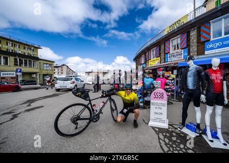 Au sommet du col du Stelvio près de Bormio, en Italie Banque D'Images