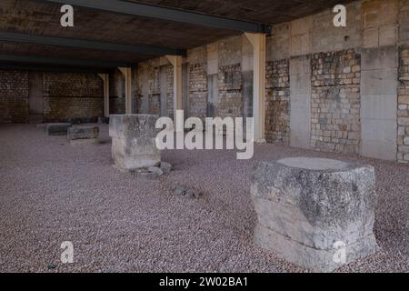 Criptopórtico del Foro y de la Curia, parque arqueológico de Segóbriga, Saelices, Cuenca, Castilla-la Mancha, Espagne Banque D'Images