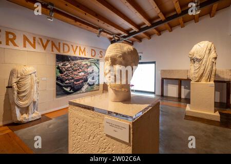 Museo-Centro de Interpretación del parque arqueológico de Segóbriga, Saelices, Cuenca, Castilla-la Mancha, Espagne Banque D'Images