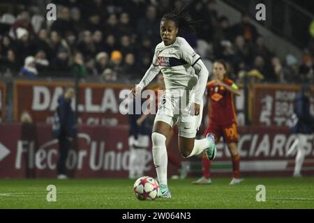 Rome, Italie. 20 décembre 2023. Marie-Antoinette Katoto du Paris Saint-Germain lors de la journée 4 Groupe C de la Ligue des champions féminine de l'UEFA entre A.S. Roma et Paris Saint-Germain, le 20 décembre 2023 au Stadio Tre Fontane de Rome, Italie. Crédit : Agence photo indépendante/Alamy Live News Banque D'Images