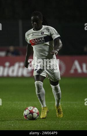 Rome, Italie. 20 décembre 2023. Tabitha Chawinga du Paris Saint-Germain lors de la journée 4 Groupe C de la Ligue des champions féminine de l'UEFA entre A.S. Roma et Paris Saint-Germain, le 20 décembre 2023 au Stadio Tre Fontane à Rome, Italie. Crédit : Agence photo indépendante/Alamy Live News Banque D'Images