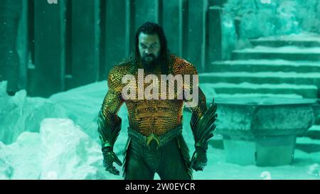 JASON MOMOA DANS AQUAMAN ET LE ROYAUME PERDU (2023), RÉALISÉ PAR JAMES WAN. Crédit : Warner Bros. (Warner Bros. Photos) DC Entertainment monstre atomique la Société Safran / Album Banque D'Images