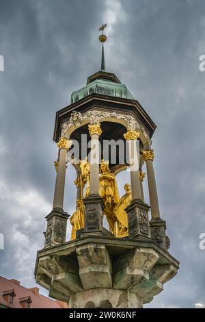 Magdeburger Reiter, de l'Alter Markt, Magdeburg, Sachsen-Anhalt, Allemagne Banque D'Images