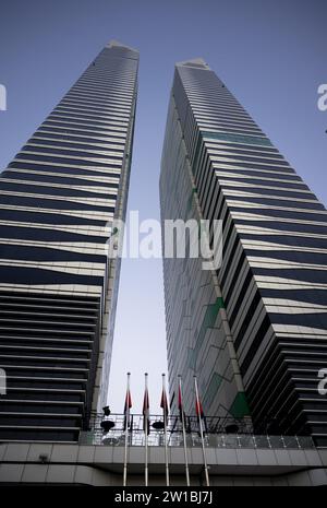 Dubaï, Émirats arabes Unis. 02 décembre 2023. L'Hôtel Voco sur Sheikh Zayed Road dans le centre-ville. Crédit : Soeren Stache/dpa/Alamy Live News Banque D'Images