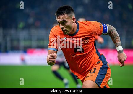 Milan, Italie, 20/12/2023, Lautaro Martinez du FC Internazionale lors du match de football italien de la Coppa Italia FC Internazionale vs Bologne au stade San Siro de Milan, Italie le 20 décembre 2023 crédit : Piero Cruciatti/Alamy Live News Banque D'Images