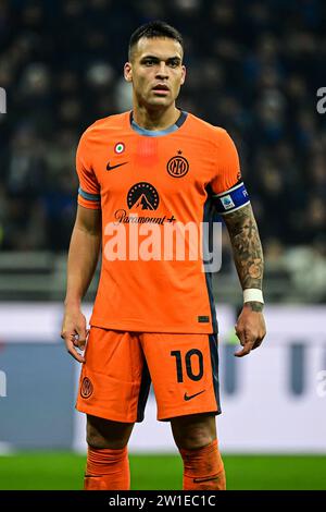 Milan, Italie, 20/12/2023, Lautaro Martinez du FC Internazionale lors du match de football italien de la Coppa Italia FC Internazionale vs Bologne au stade San Siro de Milan, Italie le 20 décembre 2023 crédit : Piero Cruciatti/Alamy Live News Banque D'Images