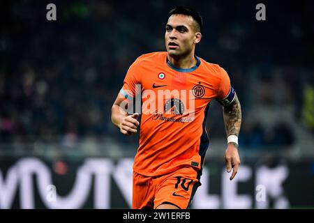 Milan, Italie, 20/12/2023, Lautaro Martinez du FC Internazionale lors du match de football italien de la Coppa Italia FC Internazionale vs Bologne au stade San Siro de Milan, Italie le 20 décembre 2023 crédit : Piero Cruciatti/Alamy Live News Banque D'Images