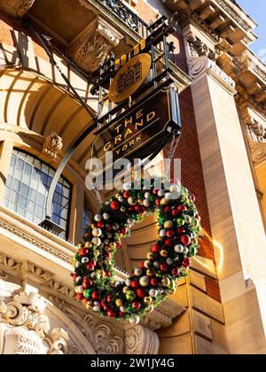 Le Grand Hôtel à York à Noël Banque D'Images