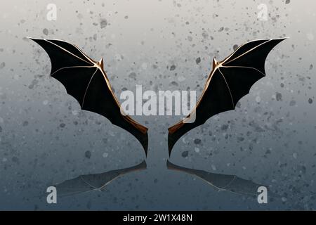 ailes de chauve-souris, démons Banque D'Images
