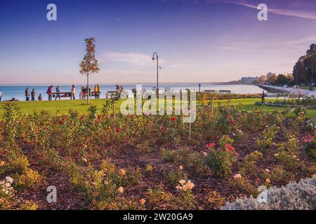 Front de mer au lac Balaton à Siofok, Hongrie. Photo de haute qualité Banque D'Images
