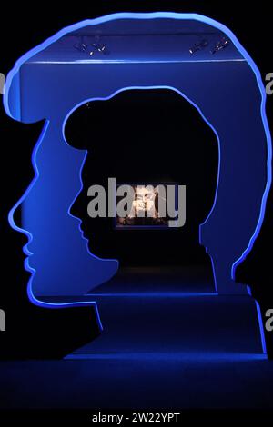 L'exposition "Johnny Hallyday, l'exposition" à Paris Expo porte de Versailles à Paris, France le 21 décembre 2023, ouvrira ses portes du 22 décembre 2023 au 19 juin 2024. Photo de Jerome Dominé/ABACAPRESS.COM crédit : Abaca Press/Alamy Live News Banque D'Images