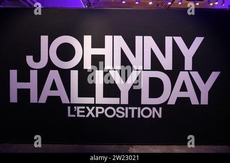 L'exposition "Johnny Hallyday, l'exposition" à Paris Expo porte de Versailles à Paris, France le 21 décembre 2023, ouvrira ses portes du 22 décembre 2023 au 19 juin 2024. Photo de Jerome Dominé/ABACAPRESS.COM crédit : Abaca Press/Alamy Live News Banque D'Images