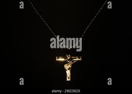 L'exposition "Johnny Hallyday, l'exposition" à Paris Expo porte de Versailles à Paris, France le 21 décembre 2023, ouvrira ses portes du 22 décembre 2023 au 19 juin 2024. Photo de Jerome Dominé/ABACAPRESS.COM crédit : Abaca Press/Alamy Live News Banque D'Images