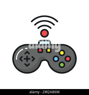 Vérifiez cette conception vectorielle de manette de jeu sans fil dans un style moderne, icône premium Illustration de Vecteur