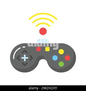 Vérifiez cette conception vectorielle de manette de jeu sans fil dans un style moderne, icône premium Illustration de Vecteur