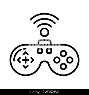 Vérifiez cette conception vectorielle de manette de jeu sans fil dans un style moderne, icône premium Illustration de Vecteur