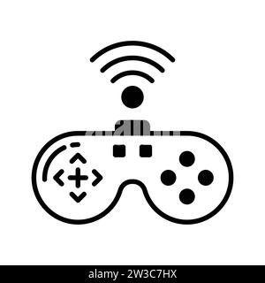 Vérifiez cette conception vectorielle de manette de jeu sans fil dans un style moderne, icône premium Illustration de Vecteur