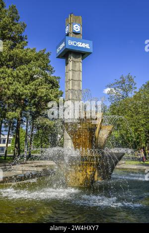 Denver-Brunnen, Werkstraße, Eisenhüttenstadt, Brandebourg, Allemagne Banque D'Images