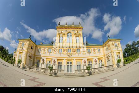 Côté jardin, Château de Wilanow, Varsovie, Voïvodie de Mazovie, Pologne, Europe Banque D'Images