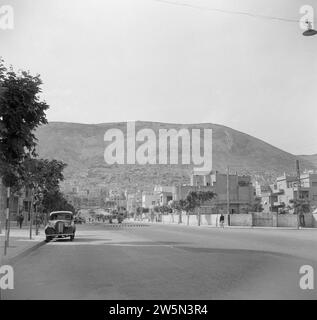 Image du boulevard Abbu-Rummaneh dans la ville de Damas ca. 1950-1955 Banque D'Images